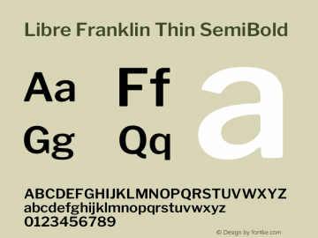 Libre Franklin Thin SemiBold Version 2.000图片样张