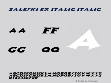 Zaleski Ex italic Italic Unknown图片样张