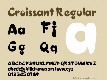 Croissant Regular Unknown Font Sample