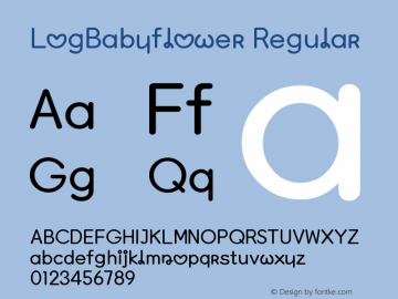 LogBabyflower Version 1.00 Font Sample