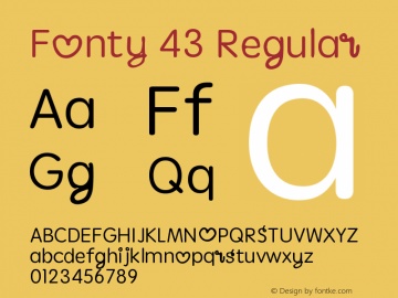 Fonty 43 1.0 Font Sample