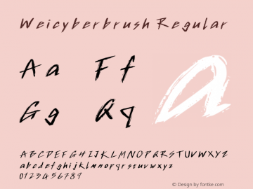 Weicyberbrush Regular Version 001.001 Font Sample