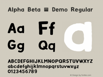 Alpha Beta Version 1.000 Font Sample