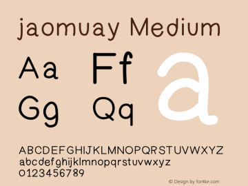 jaomuay Version 001.000 Font Sample