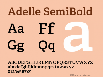 Adelle-SemiBold Version 1.000 Font Sample