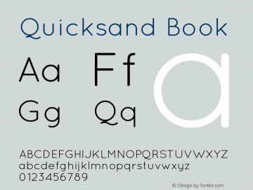 QuicksandBook-Regular 001.000 Font Sample