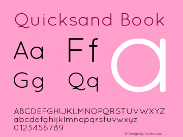 QuicksandBook-Regular 001.000 Font Sample