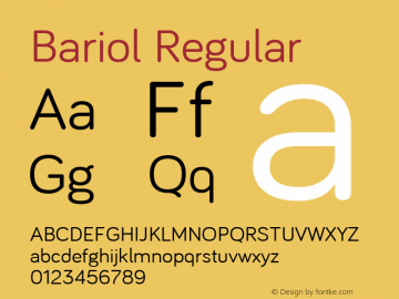 Bariol Regular Version 001.001图片样张