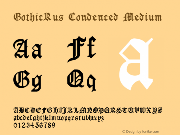 GothicRus Condenced 001.001图片样张