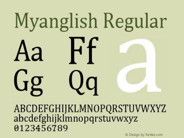 Myanglish Version 1.003 December 13, 2014图片样张