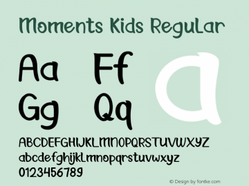 Moments Kids Version 1.002;Fontself Maker 3.5.2图片样张