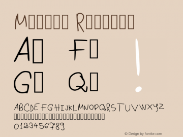 Myfont Regular Version 001.001图片样张