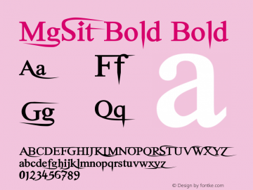 MgSit Bold Bold Version 3.10;September 6, 2020;FontCreator 12.0.0.2521 64-bit Font Sample