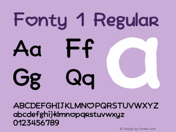 Fonty 1 1.0 Font Sample