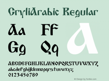 CryliArabic Version 5.01 Font Sample