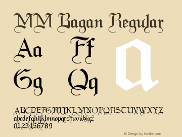 MM Bagan Version 1.00 July 18, 2016, initial release Font Sample