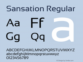 Sansation Regular Version 1.301 Font Sample