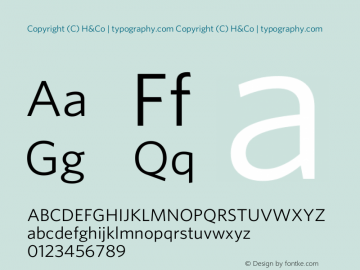 Copyright (C) H&Co | typography.com Version 2.301 Font Sample