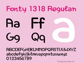 Fonty 1318 1.0 Font Sample