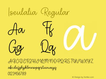 Iseulalia Atasya Version 1.001;Fontself Maker 3.5.2图片样张