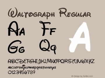 Waltograph OTF 4.200;PS 004.002;Core 1.0.34 Font Sample