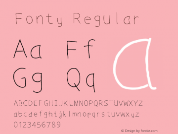 Fonty 1.0 Font Sample