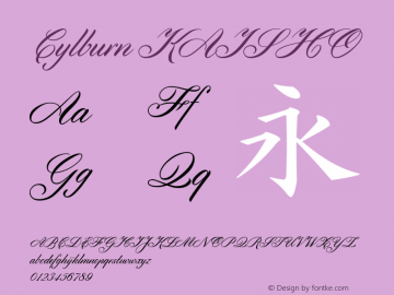 Cylburn Version 0.000;PS (version unavailable);hotconv 1.0.70;makeotf.lib2.5.58329 Font Sample
