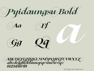 Pyidaungsu Bold Version 2.053;December 23, 2019;FontCreator 11.0.0.2388 64-bit图片样张