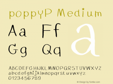 poppyP Version 001.000 Font Sample