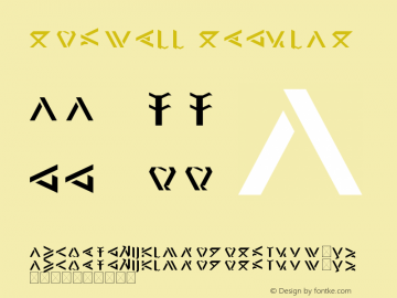 Roswell Regular Version 1.0 Font Sample