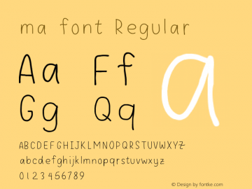 ma font 1.0图片样张