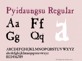 Pyidaungsu Version 2.053;September 6, 2019;FontCreator 11.5.0.2425 32-bit Font Sample