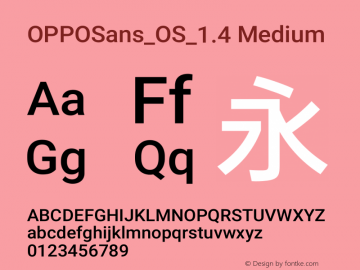 OPPOSans_OS_Medium_1.4  Font Sample