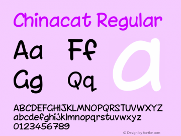 Chinacat Regular Version 4.14 Font Sample