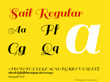 Sail Version 1.002 Font Sample