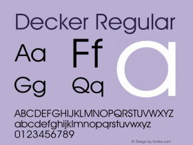 Decker Version 1.0 Font Sample