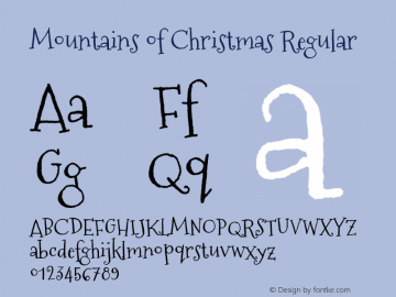 Mountains of Christmas Regular Version 1.003 Font Sample