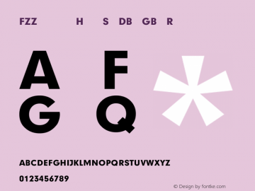 FZZhengHeiS-DB-GB Version 0.00 July 15, 2016图片样张