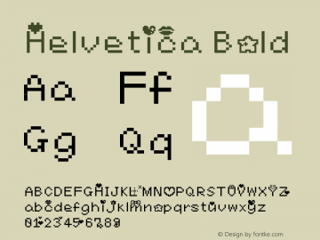 Helvetica-Bold  Font Sample