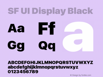 SF UI Display Black 11.0d44e2 Font Sample