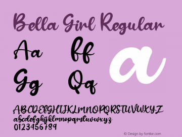 Bella Girl Version 1.002;Fontself Maker 3.5.3图片样张