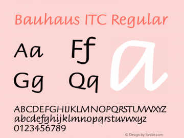 Bauhaus ITC Version 1.20图片样张