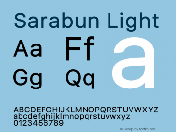 Sarabun-Light Version 1.000; ttfautohint (v1.6) Font Sample