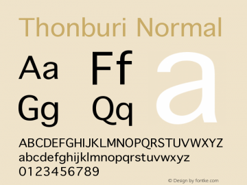 Thonburi Normal  Font Sample