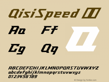 QisiSpeed 常规 Version 1.00 Font Sample