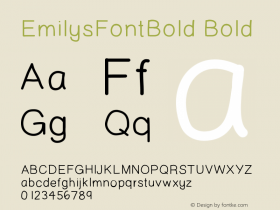 EmilysFontBold Bold Version 001.000 Font Sample