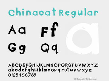 Chinacat Regular Version 4.14 Font Sample