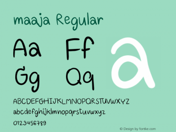 maaja Version 1.00 2019 by Fontcraft: Suwisa Sae-ueng, Jutipong Poosumas图片样张