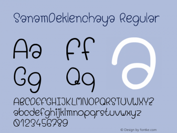 SanamDeklenchaya Version 1.001 by chaya Font Sample