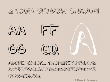 2Toon Shadow Shadow 2 Font Sample